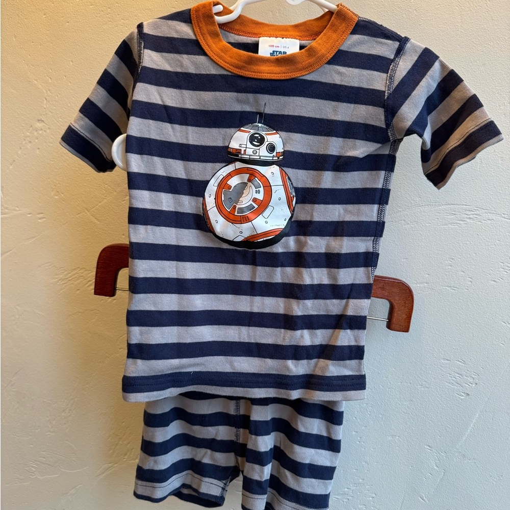 Hanna Andersson droid BB-8 shorts pajama set 4T